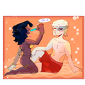 Beach stickers, Aerie and Leo