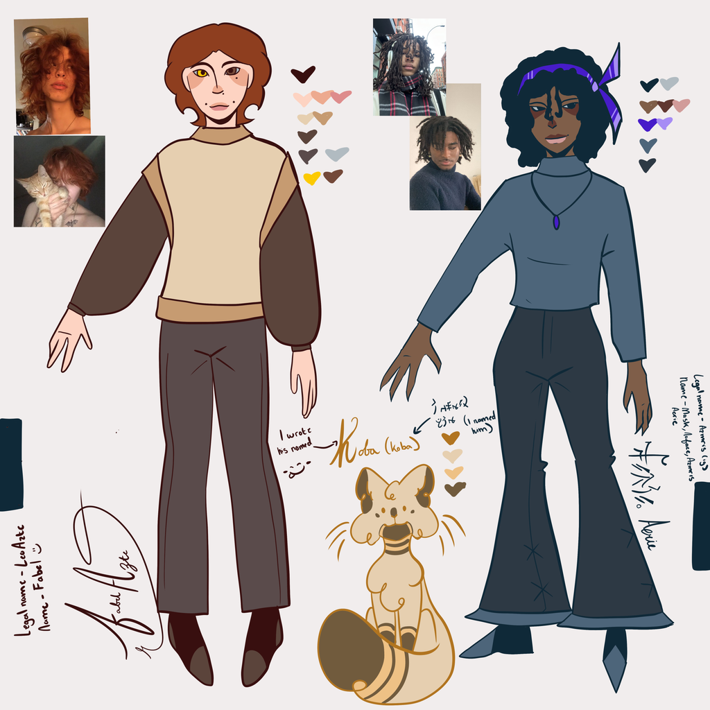 Character line up sheet