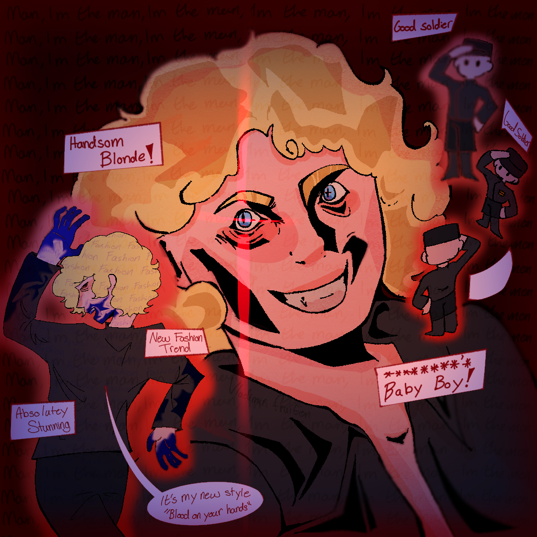 Two or more characters interacting